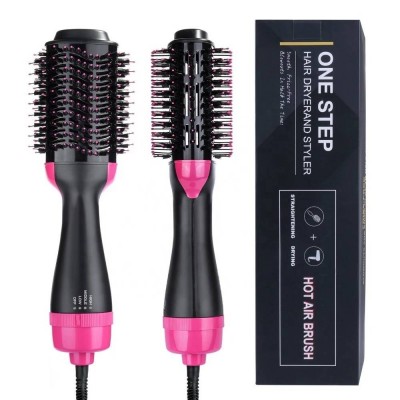 1000W Hair Dryer Hot Air Brush Styler and Volumizer Hair Straightener Curler Comb Roller One Step Electric Ion Blow Dryer Brush