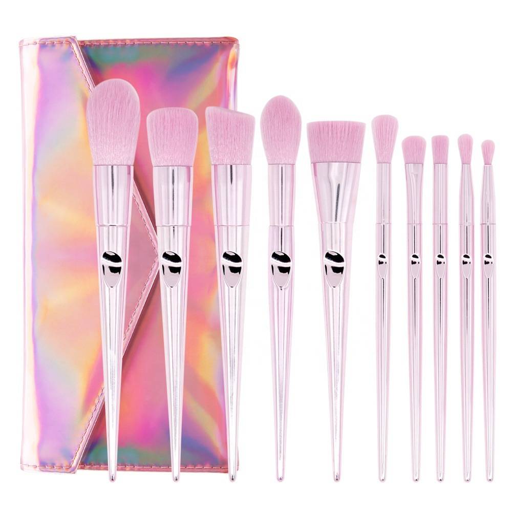 2021 New 10pcs /bag Pink Makeup Brush Set Foundation Eyeshadow Brush Set Makeup Brush Set