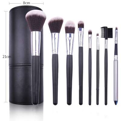 Newest design 8pcs sparkle black and gold makeup brushes professional makeup brush set with box vendors private label wholesale