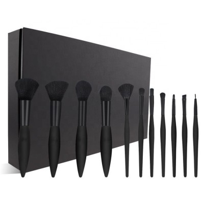 11pcs private label black cosmetic brush set wholesale makeup brush set